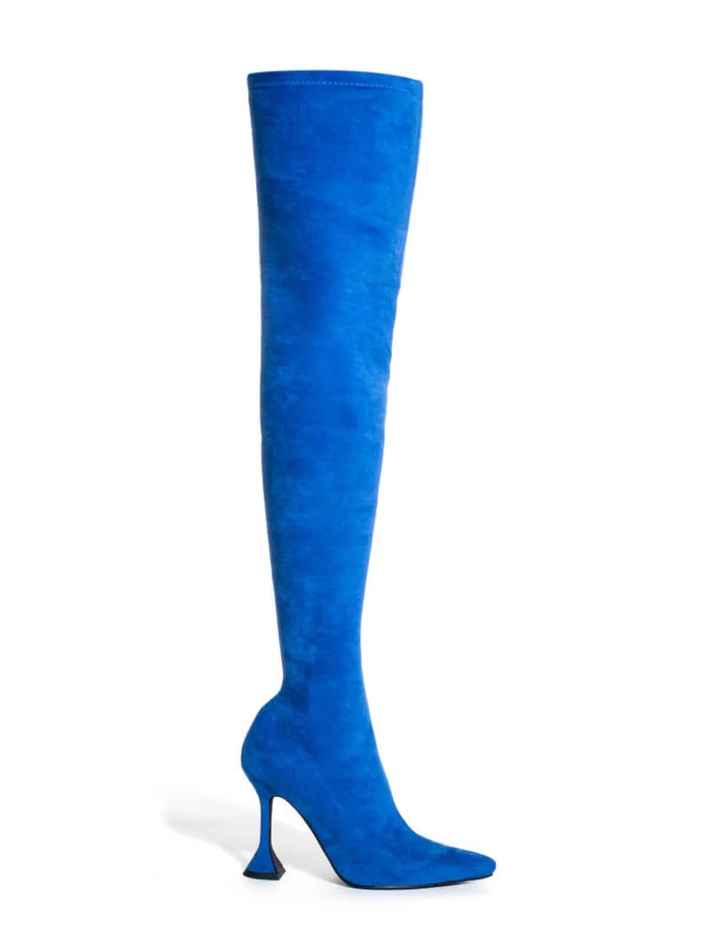 AZALEA WANG ELEVATE THIGH HIGH
STRETCH SUEDE BOOT IN BLUE - Picture 2 of 8